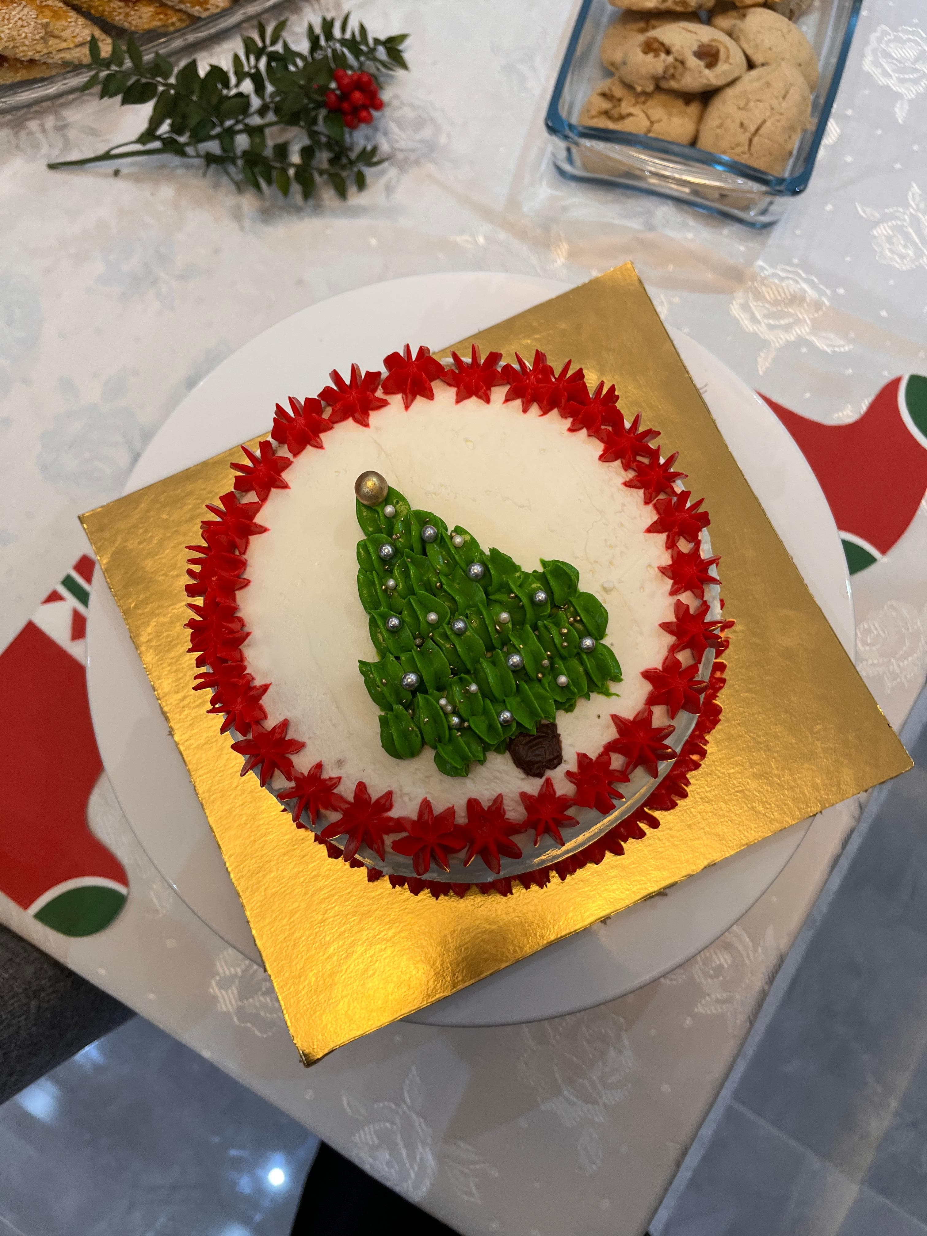 Yılbaşı Ağacı Temalı Pasta